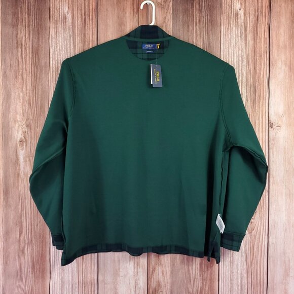 NWT Polo Ralph Lauren Estate Rib Mens 3XLT 1/4 Zip Green Tartan Plaid Sweater - Picture 4 of 15